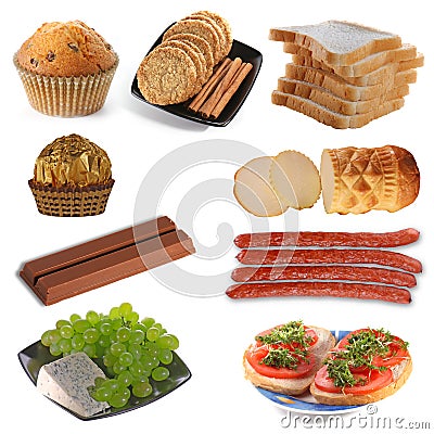 Assembling of delicious food Stock Photo