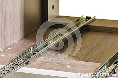 Assembling of furniture closeup Stock Photo