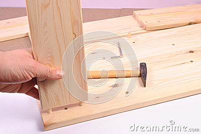 Assembling furniture Stock Photo