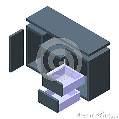 Assembly desktop icon isometric vector. Furniture making Vector Illustration