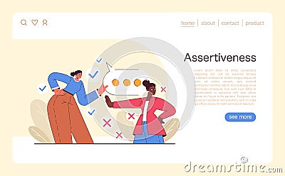 Assertiveness concept. Flat vector illustration Vector Illustration