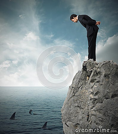 Assess the risk in a deal business Stock Photo