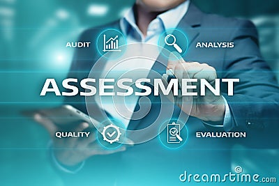 Assessment Analysis Evaluation Measure Business Analytics Technology concept Stock Photo