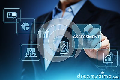 Assessment Analysis Evaluation Measure Business Analytics Technology concept Stock Photo