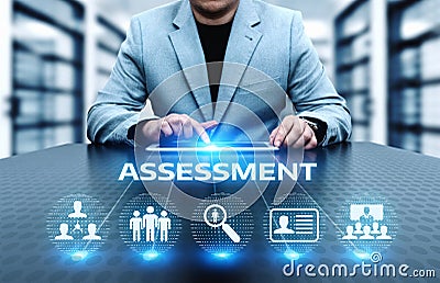 Assessment Analysis Evaluation Measure Business Analytics Technology concept Stock Photo