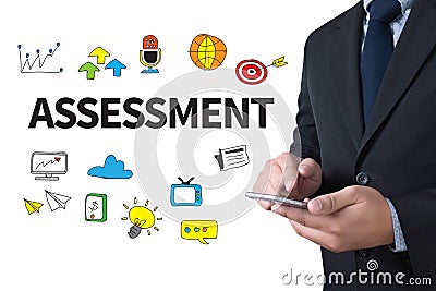 ASSESSMENT Evaluate Measurement Concept Stock Photo