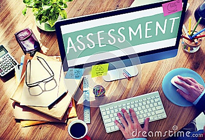 Assessment Evaluation Opinion Analysis Calculation COncept Stock Photo