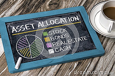 Asset allocation concept graph Stock Photo