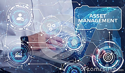 Asset management. Business, Technology, Internet and network concept Stock Photo