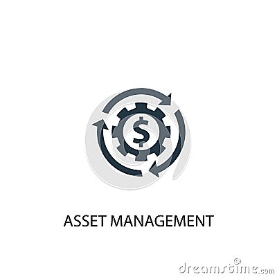 Asset management icon. Simple element Vector Illustration