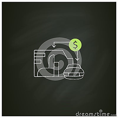 Asset value chalk icon Vector Illustration