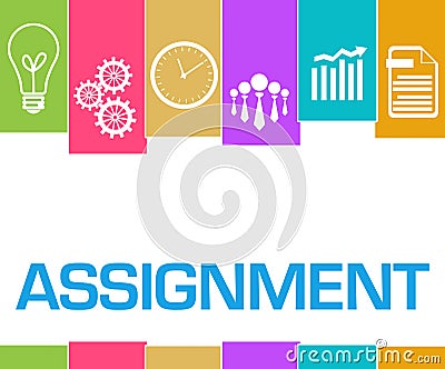 Assignment Colorful Stripes Symbols Stock Photo