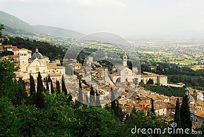 Assisi from above Stock Photo