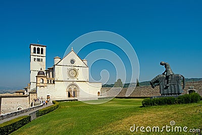 Assisi - Umbria - San Francesco Cathedral Stock Photo