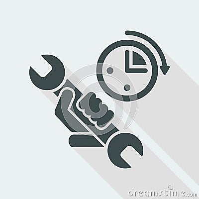 Assistance time icon Vector Illustration