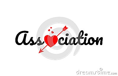 association word text typography design logo icon Vector Illustration