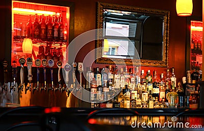 Assorted alcoholic drinks Editorial Stock Photo