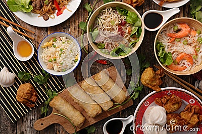 Assorted asian dish Stock Photo