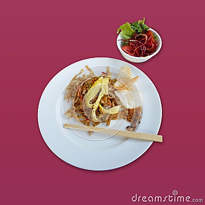 Assorted Asian food breakfast setting Stock Photo