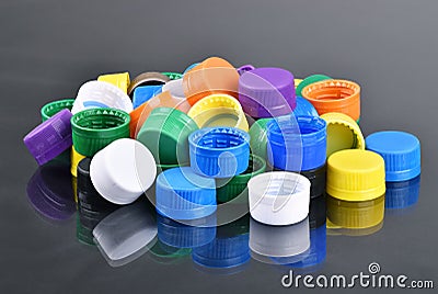 Assorted Caps & Closures Stock Photo