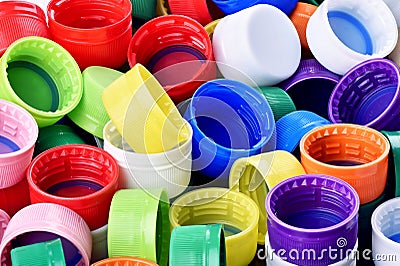 Assorted Caps & Closures Stock Photo