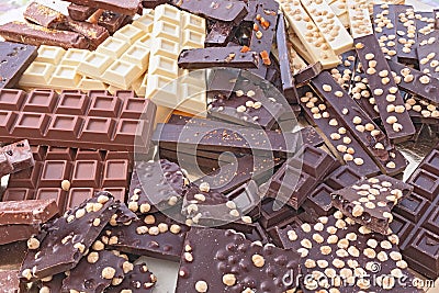 Assorted chocolate bars Stock Photo