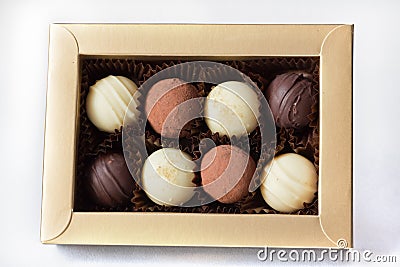 Assorted chocolates Stock Photo