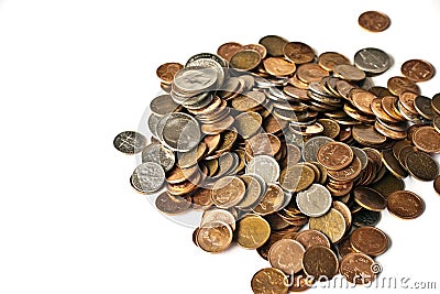 Assorted Coins Stock Photo