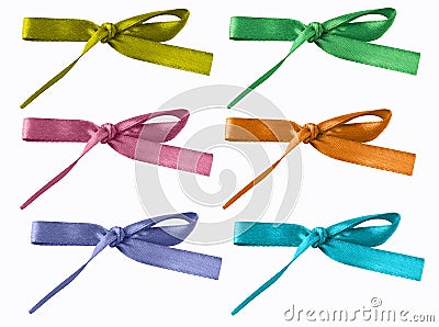 Assorted colored bows Stock Photo