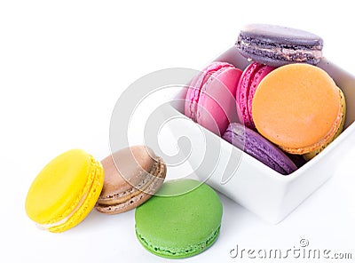 Assorted colorful macaroon Stock Photo