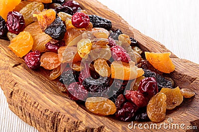 Assorted dried fruit and berries Stock Photo
