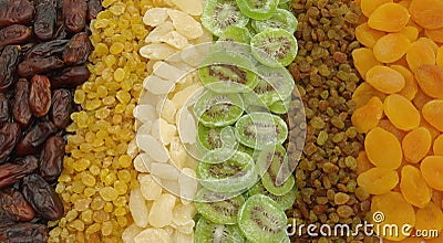 ASSORTED DRIED FRUITS Stock Photo