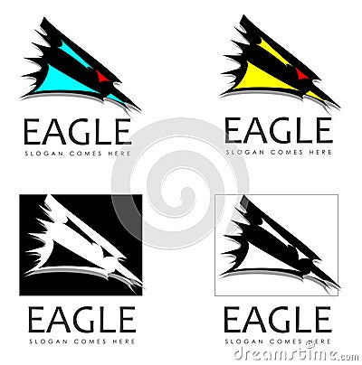 Assorted Eagle Profile Logo Designs Stock Photo