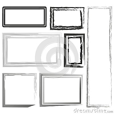 Assorted frame collection. Picture borders set. Vector illustration. EPS 10. Vector Illustration