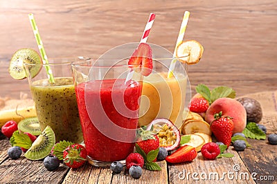 Assorted fruit juice Stock Photo