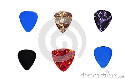 Assorted Guitar Picks Stock Photo