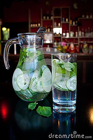 Assorted homemade lemonades Stock Photo