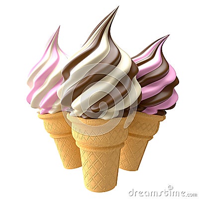 Assorted ice cream Stock Photo