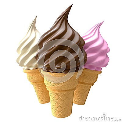 Assorted ice cream Stock Photo