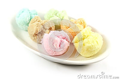 Assorted Ice Cream Flavors Stock Photo