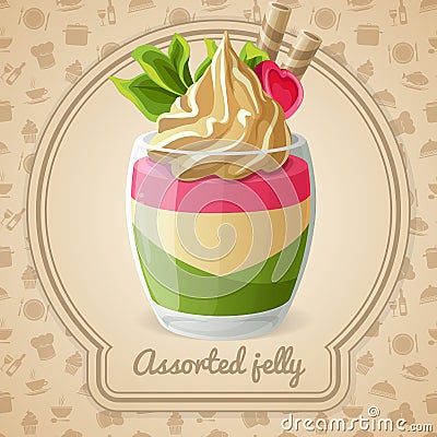 Assorted jelly badge Vector Illustration