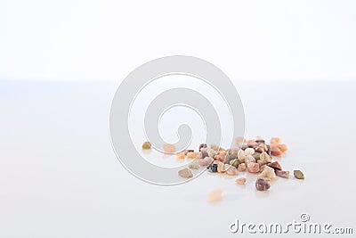Assorted Natural Stones Isolated Stock Photo
