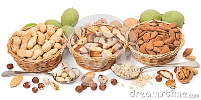 Assorted nuts Stock Photo