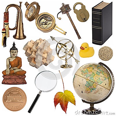 Assorted Objects - Isolated for cutout Stock Photo