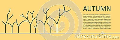 Assorted Outlined Tree Vector Illustration