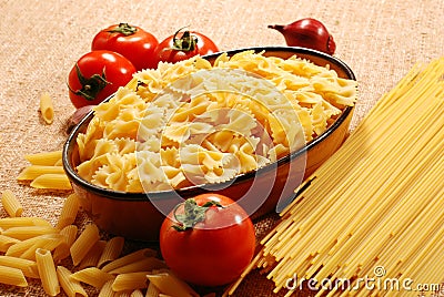 Assorted pasta Stock Photo