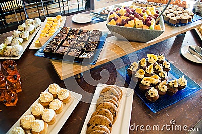 Assorted Pastries Arranged on Stock Photo