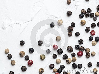 Assorted peppercorns Stock Photo