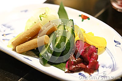 `Assorted pickles` of appetizers Stock Photo