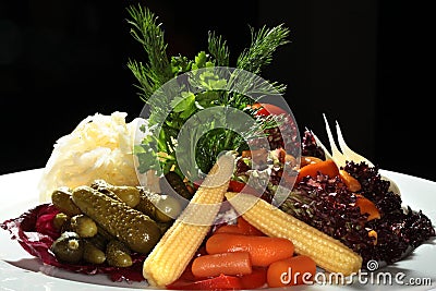 Assorted pickles Stock Photo